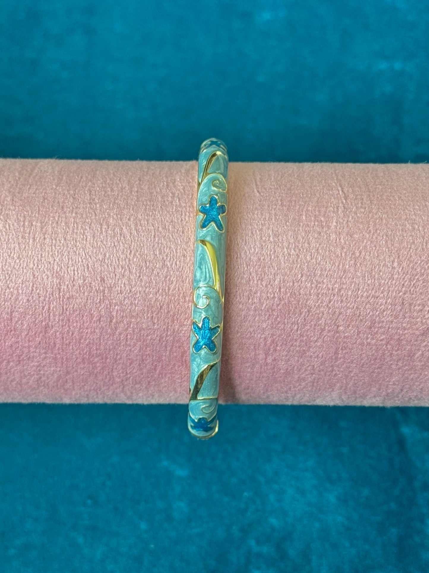 Blue and White Painted Bangle