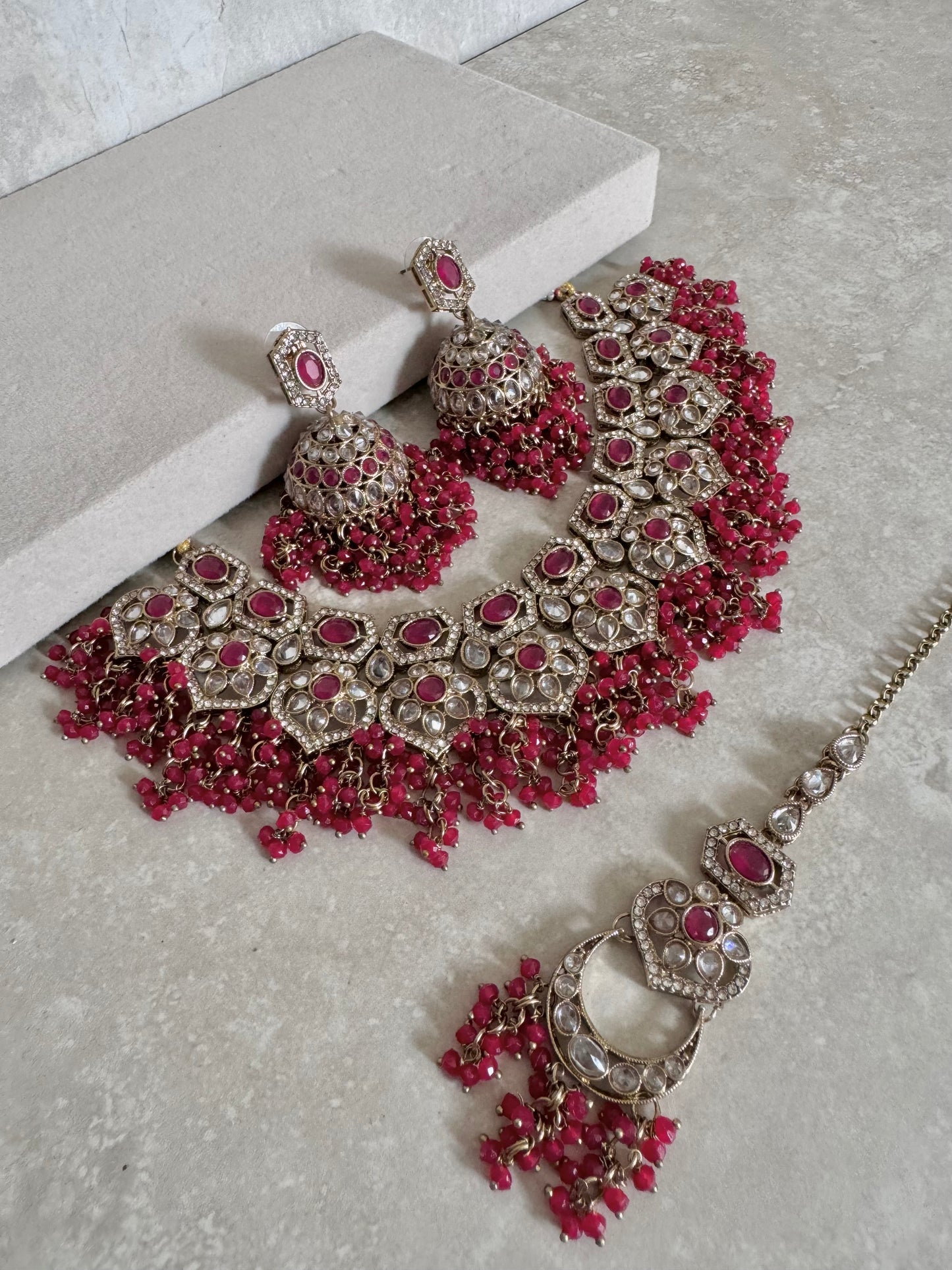 Zahra Bridal Set - Red