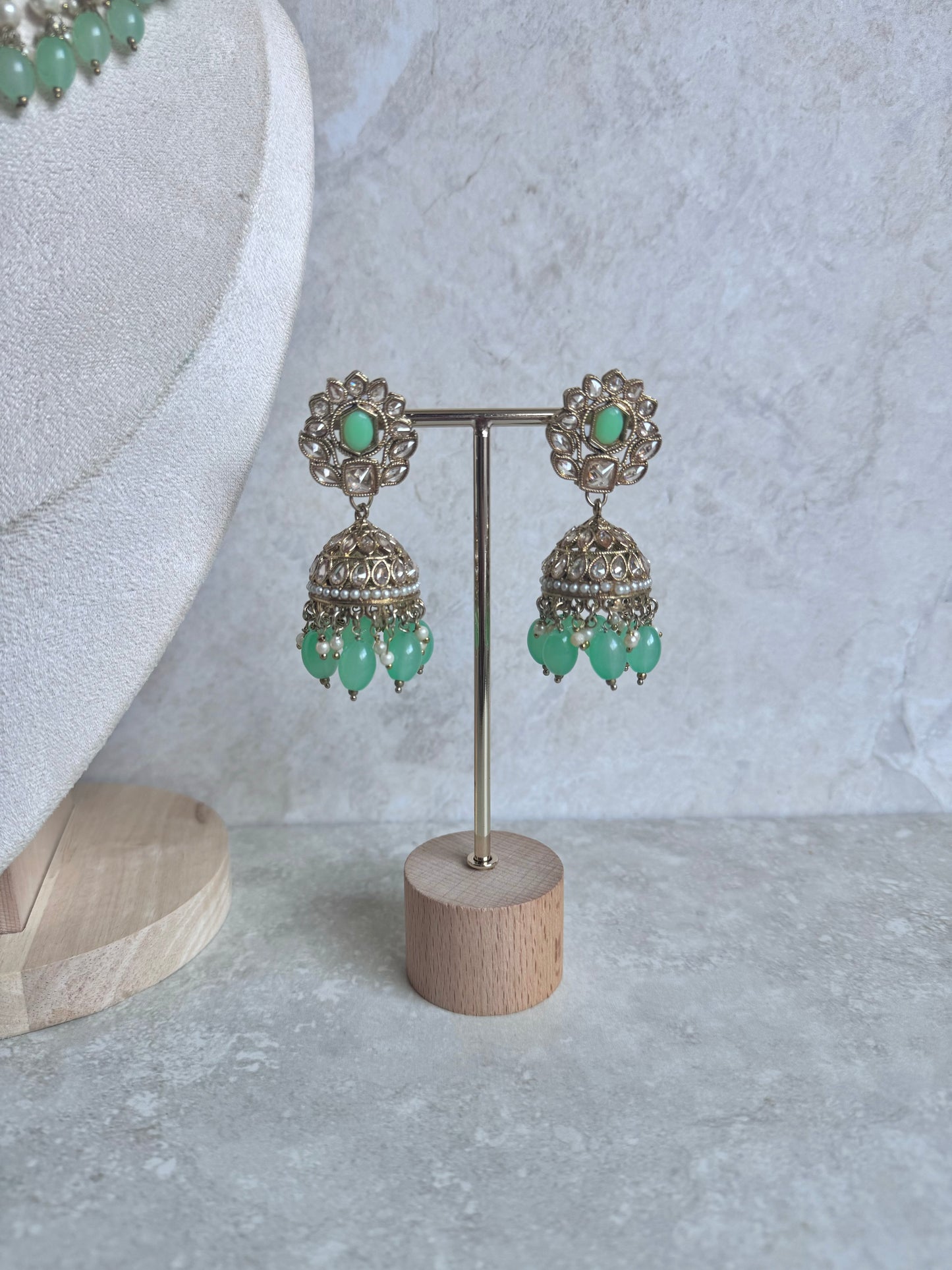 Minaya Choker Set - Mint Green