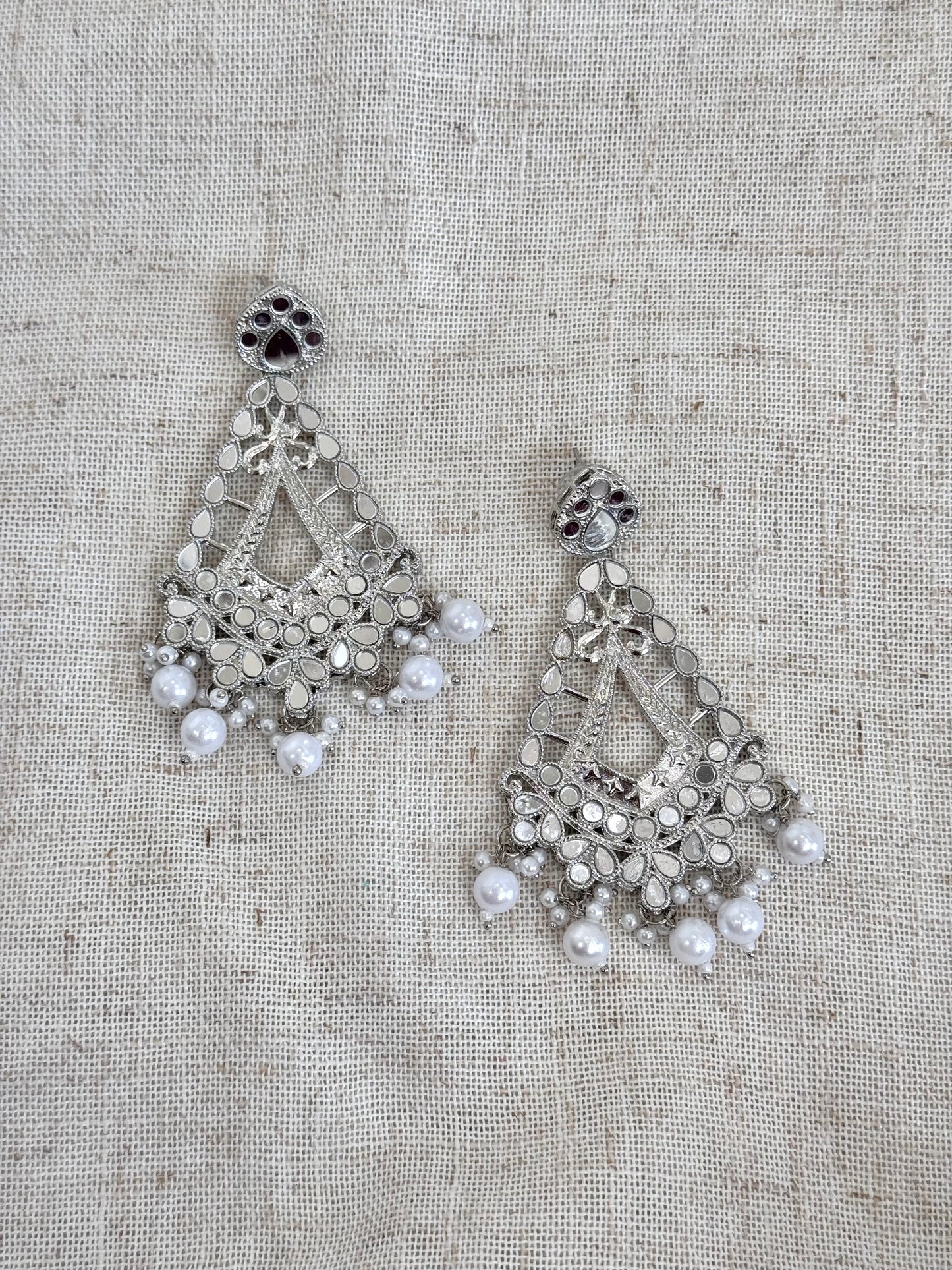 Silver Mirror Earrings