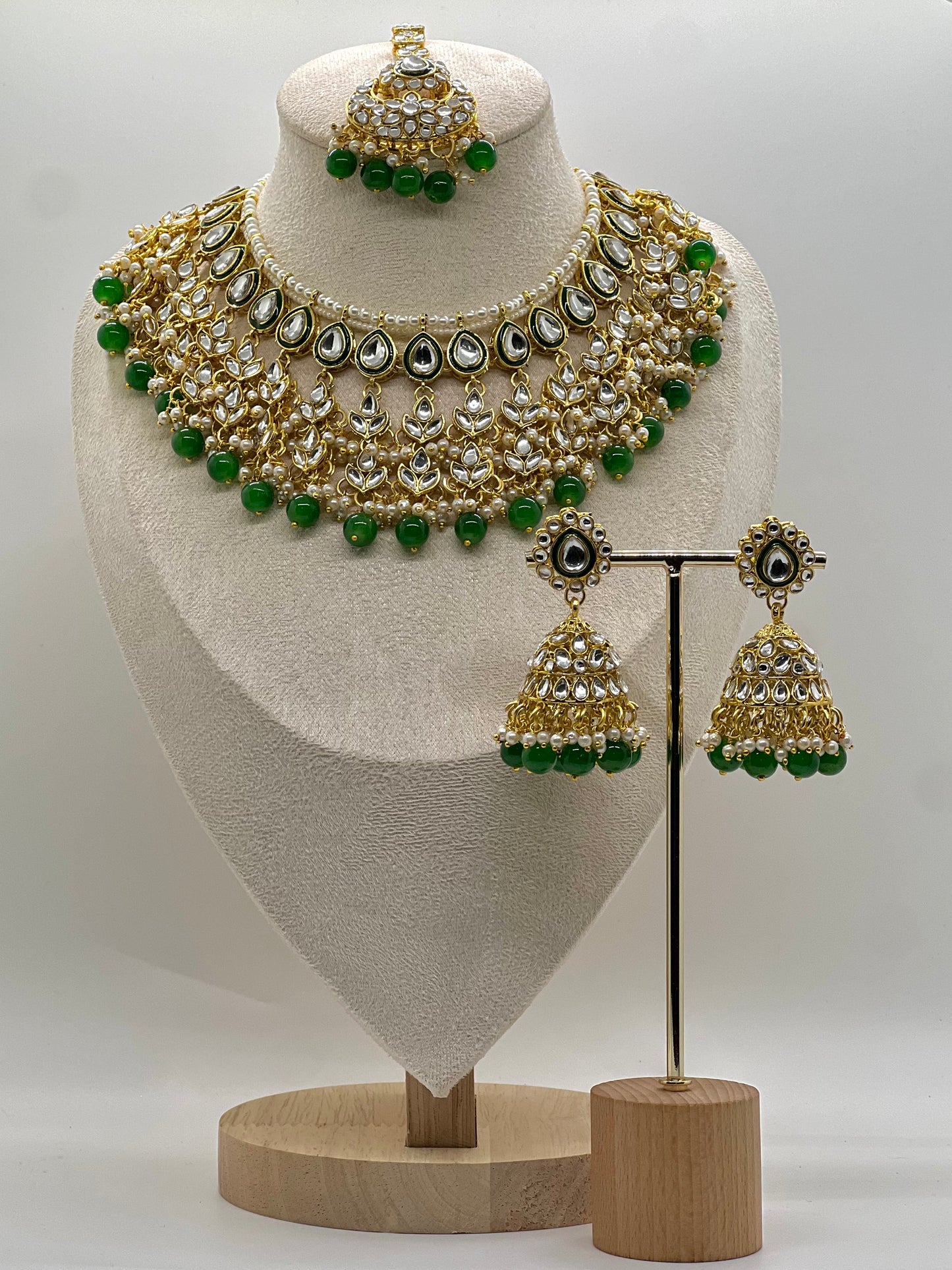 Eshaal Choker Set - Green