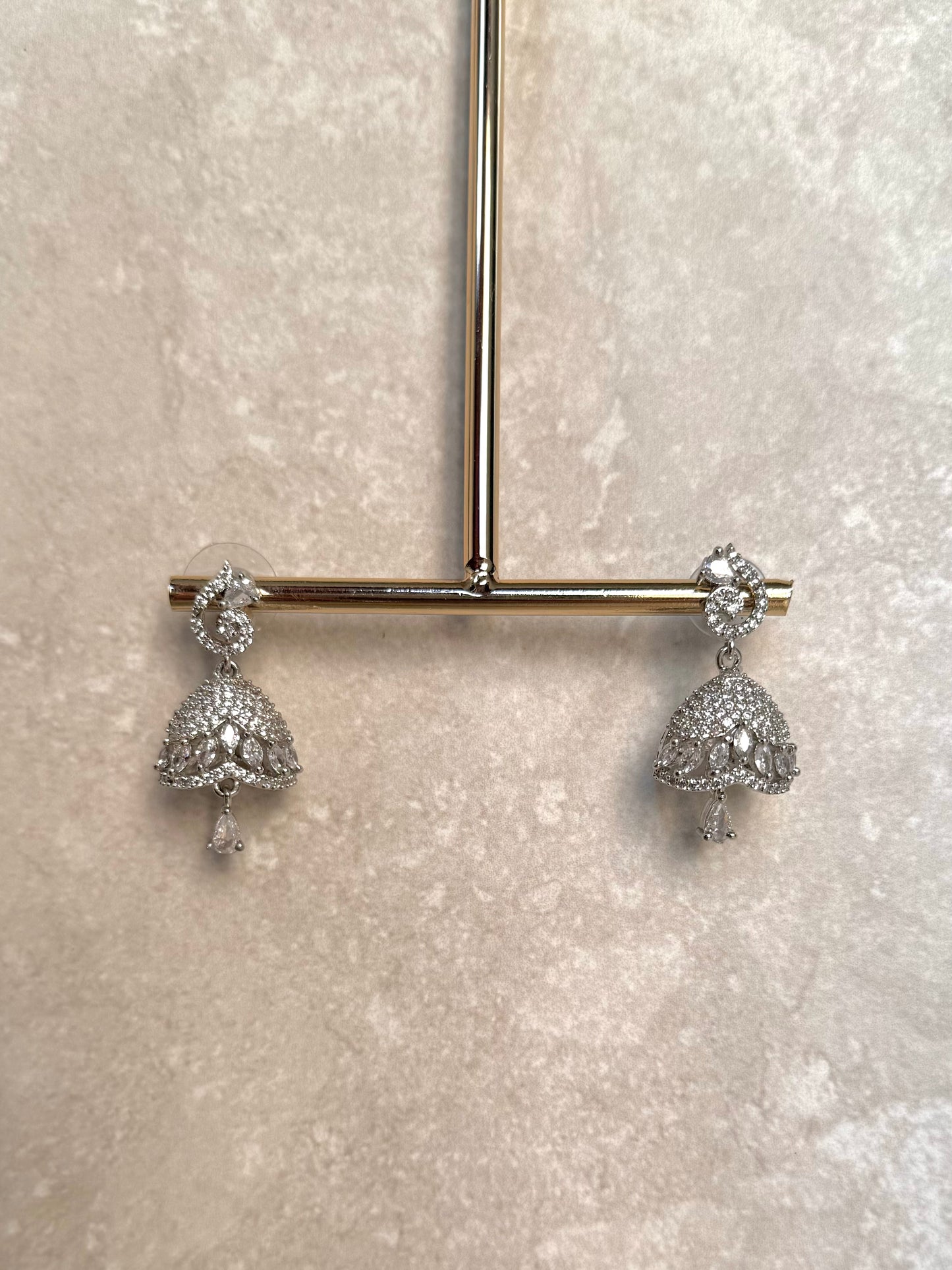 Ariel Mini Jhumkas - Silver