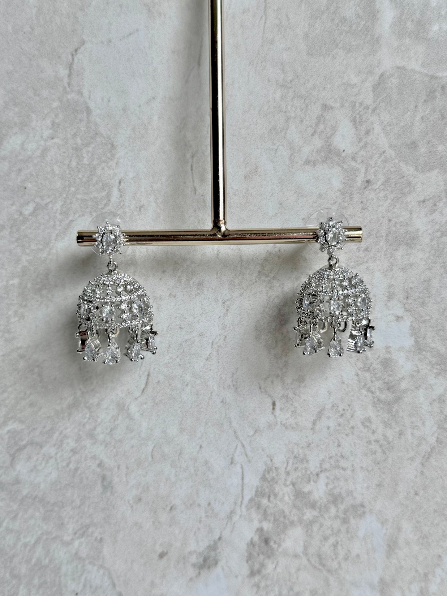Charolette Mini Jhumka - Silver