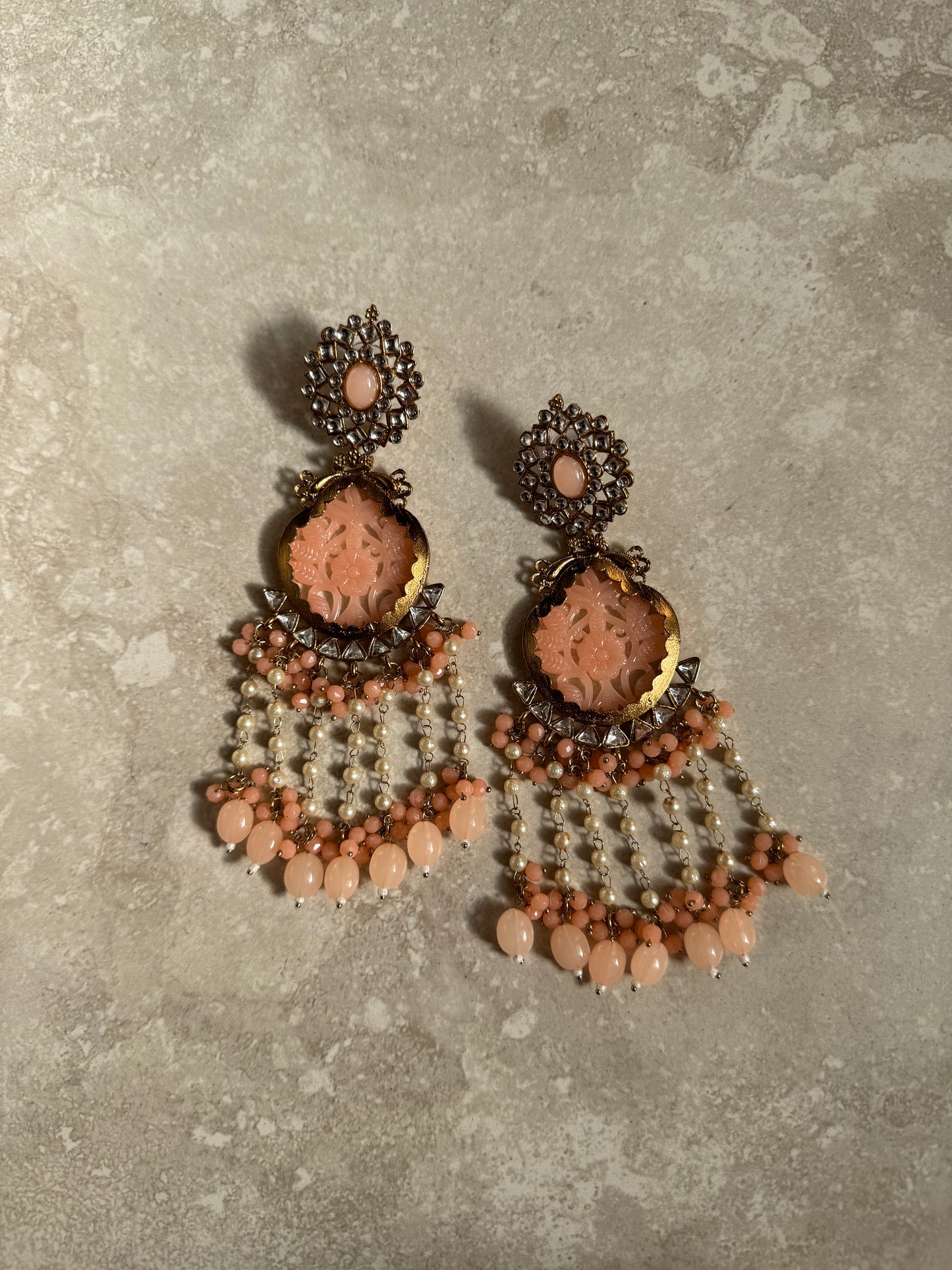 Rabbia Earrings - Peach