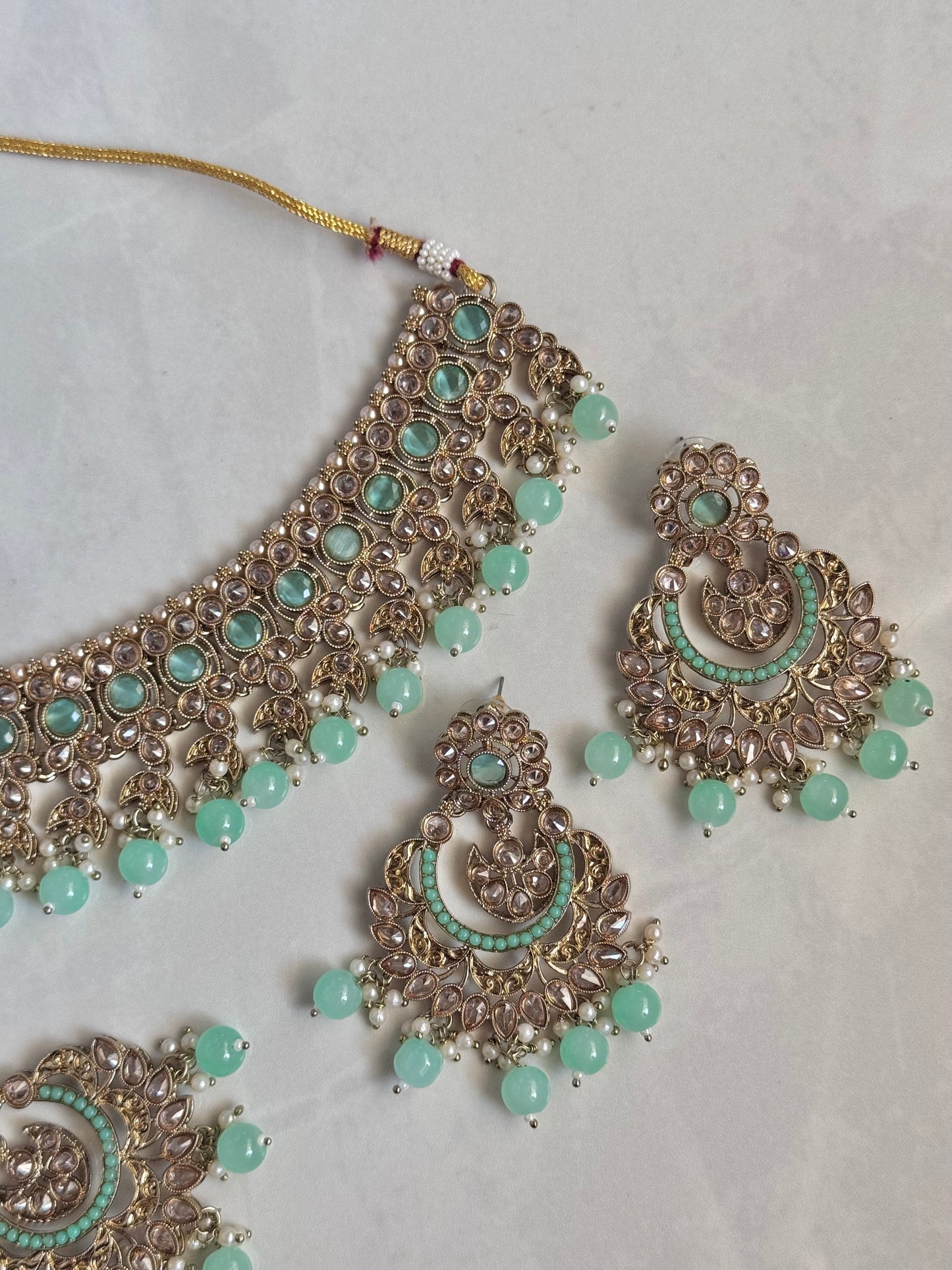 Neelum Choker Set - Mint