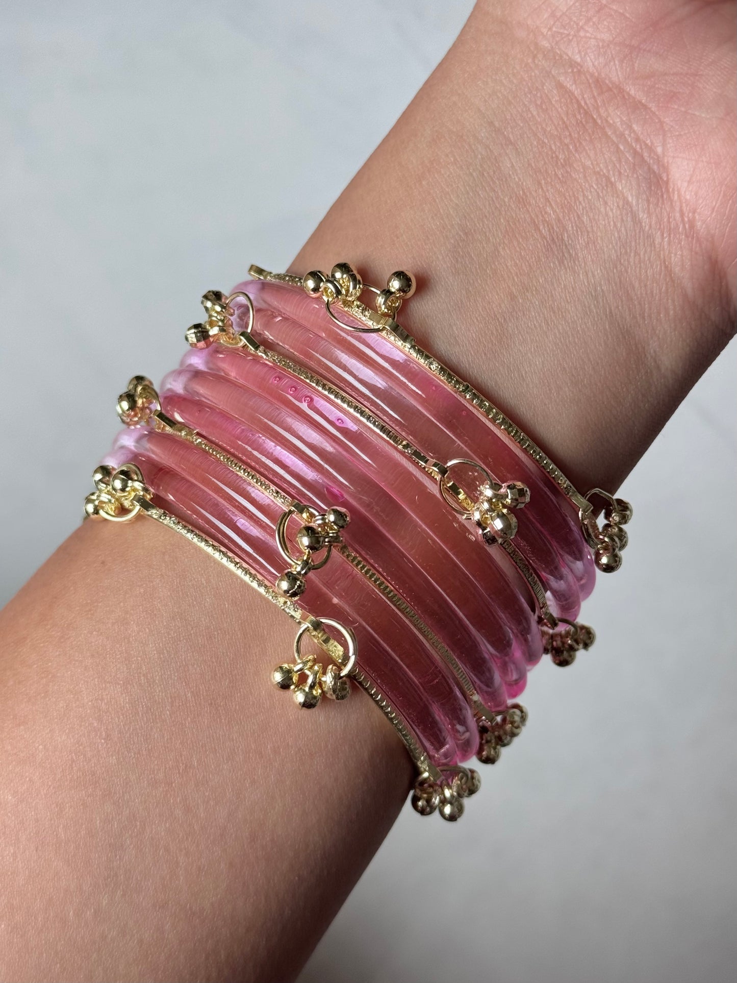 Jelly Bangles - Light Pink
