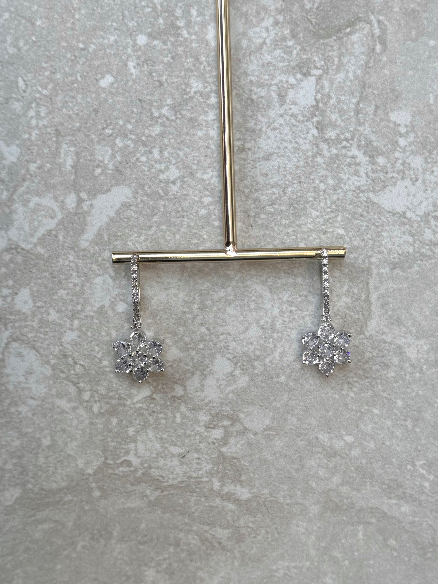 Sophia Flower Bali Earring - Silver
