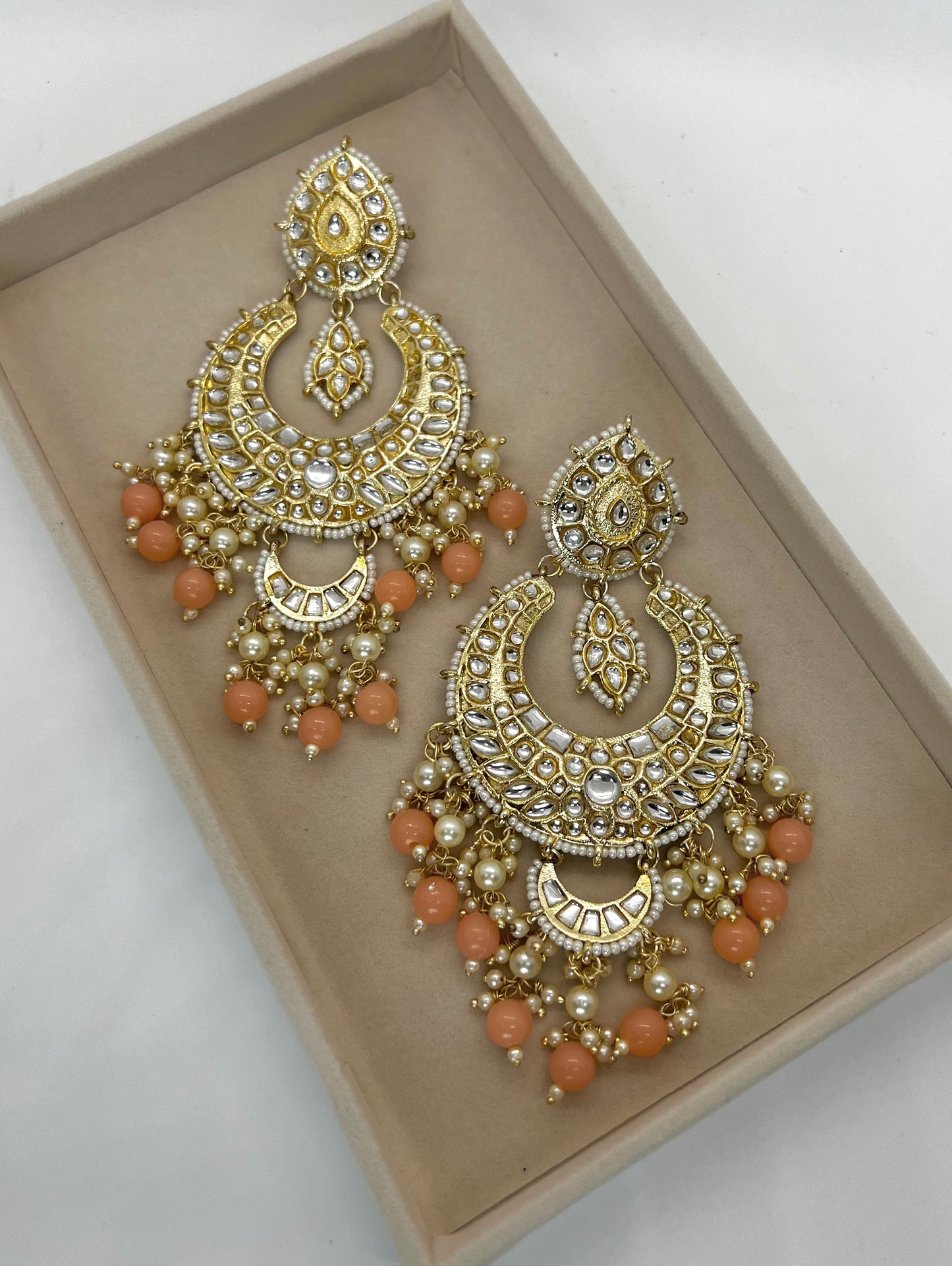 Ananya Oversized Earrings - Peach