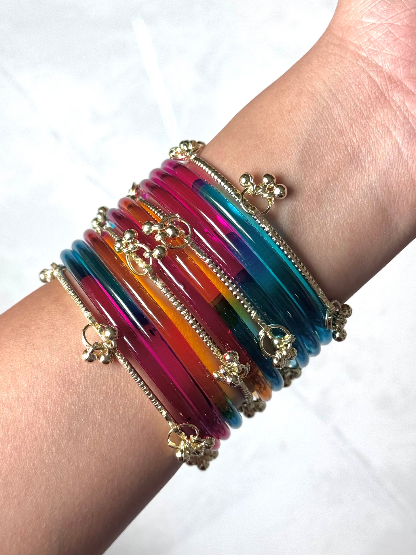 Jelly Bangles - Dark Multi
