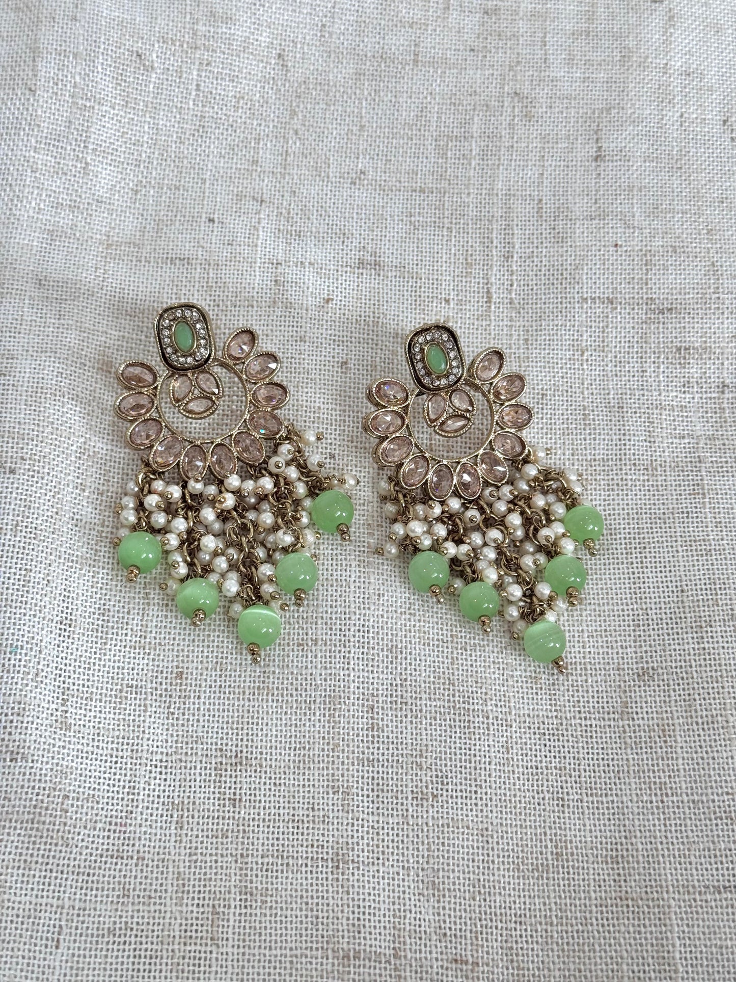 Huda Earrings - Mint Green