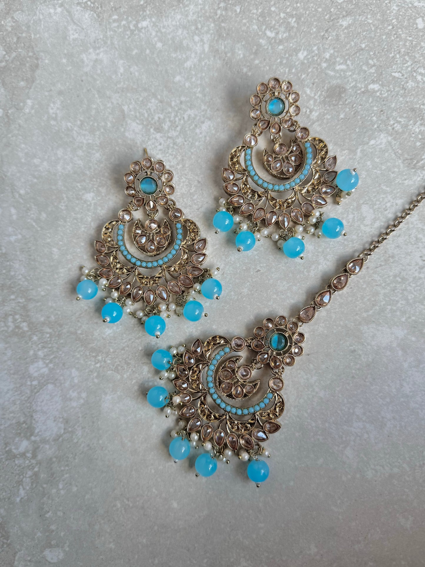 Neelum Choker Set - Blue