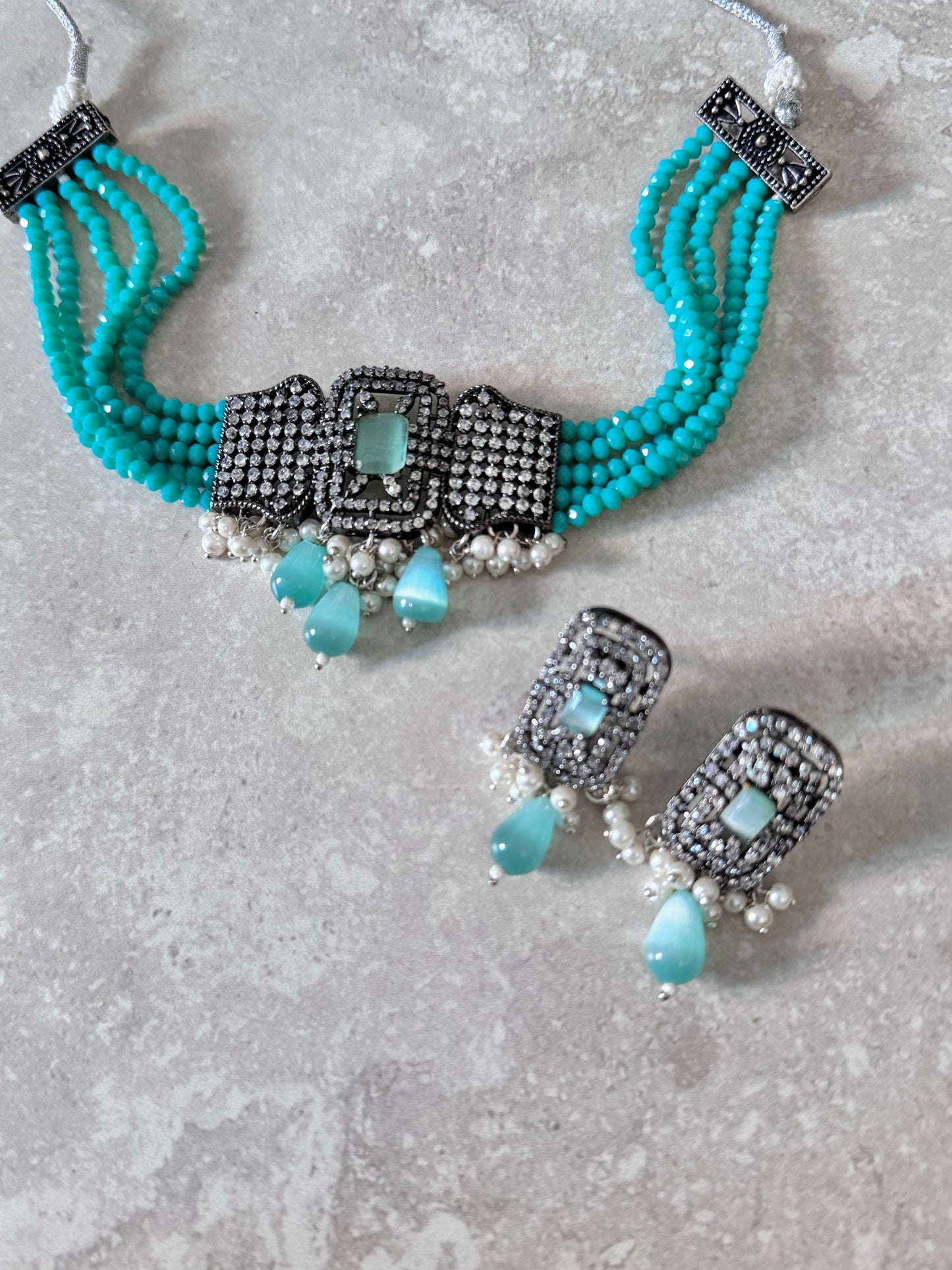 Rida Choker Set - Mint
