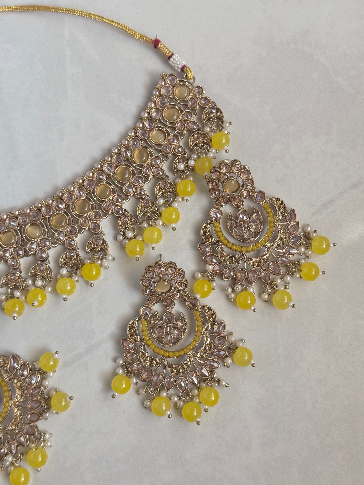 Neelum Choker Set - Yellow