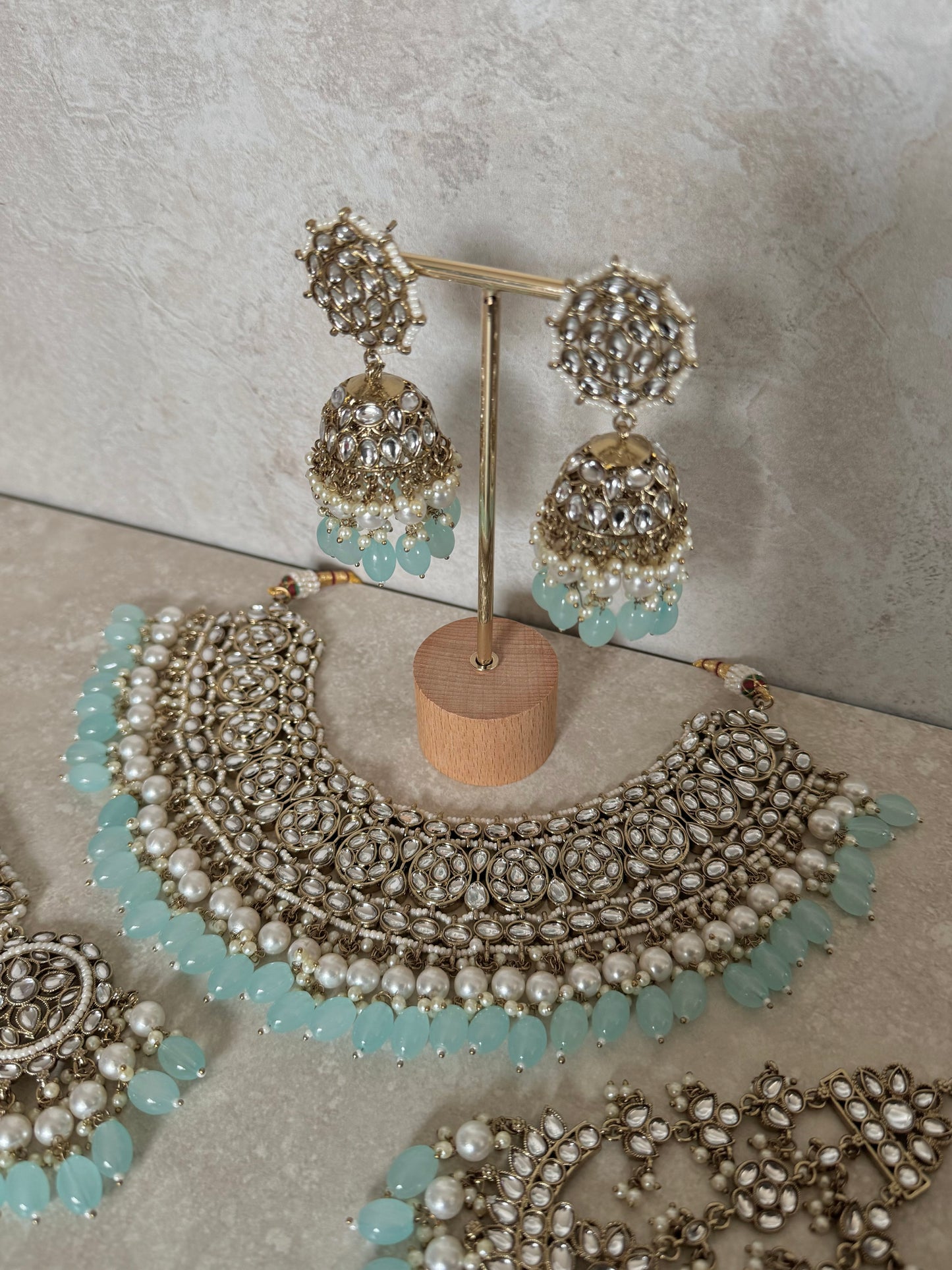 Avleen Bridal Necklace - Light Blue