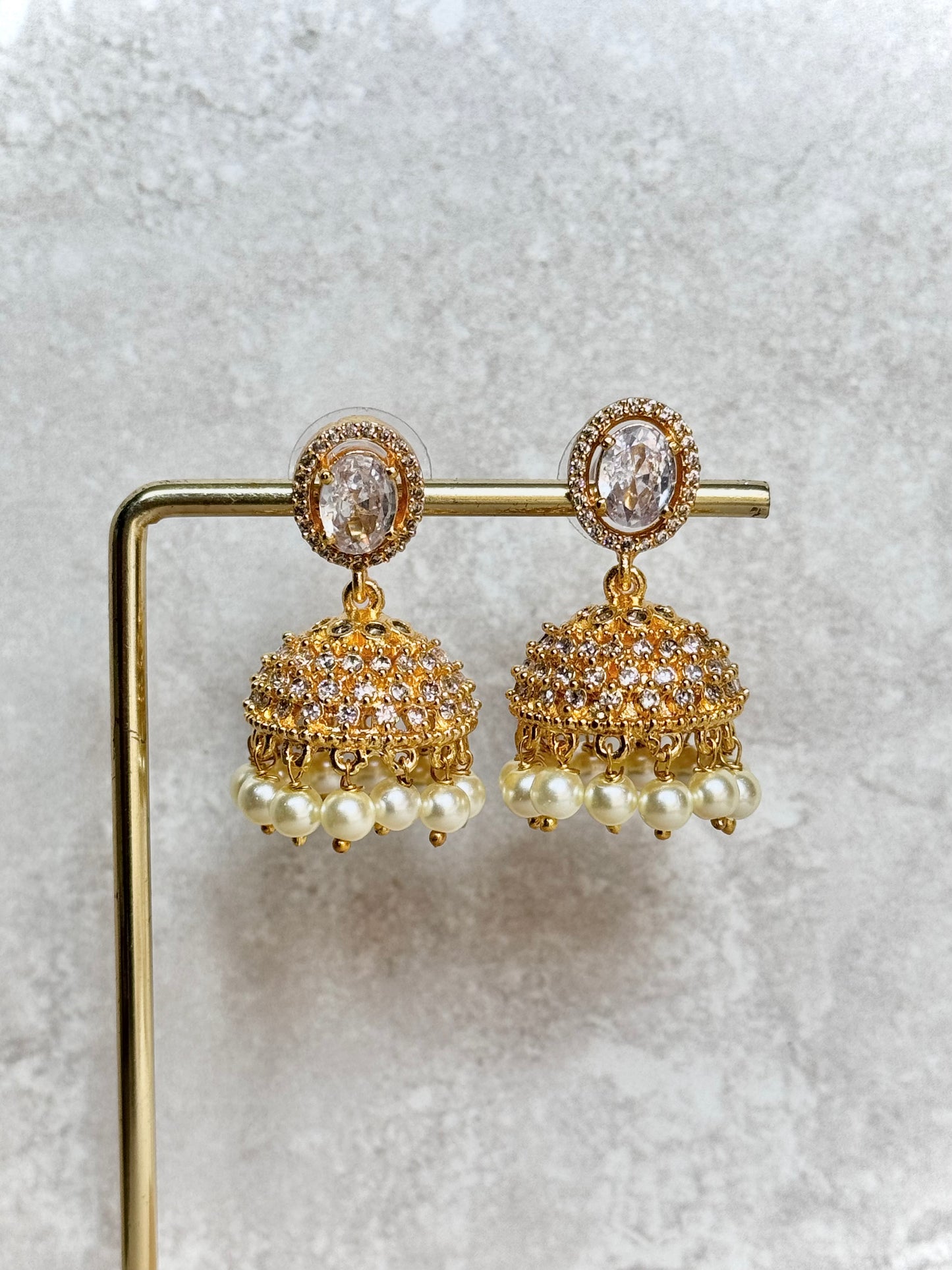 Penelope Mini Jhumka - Gold