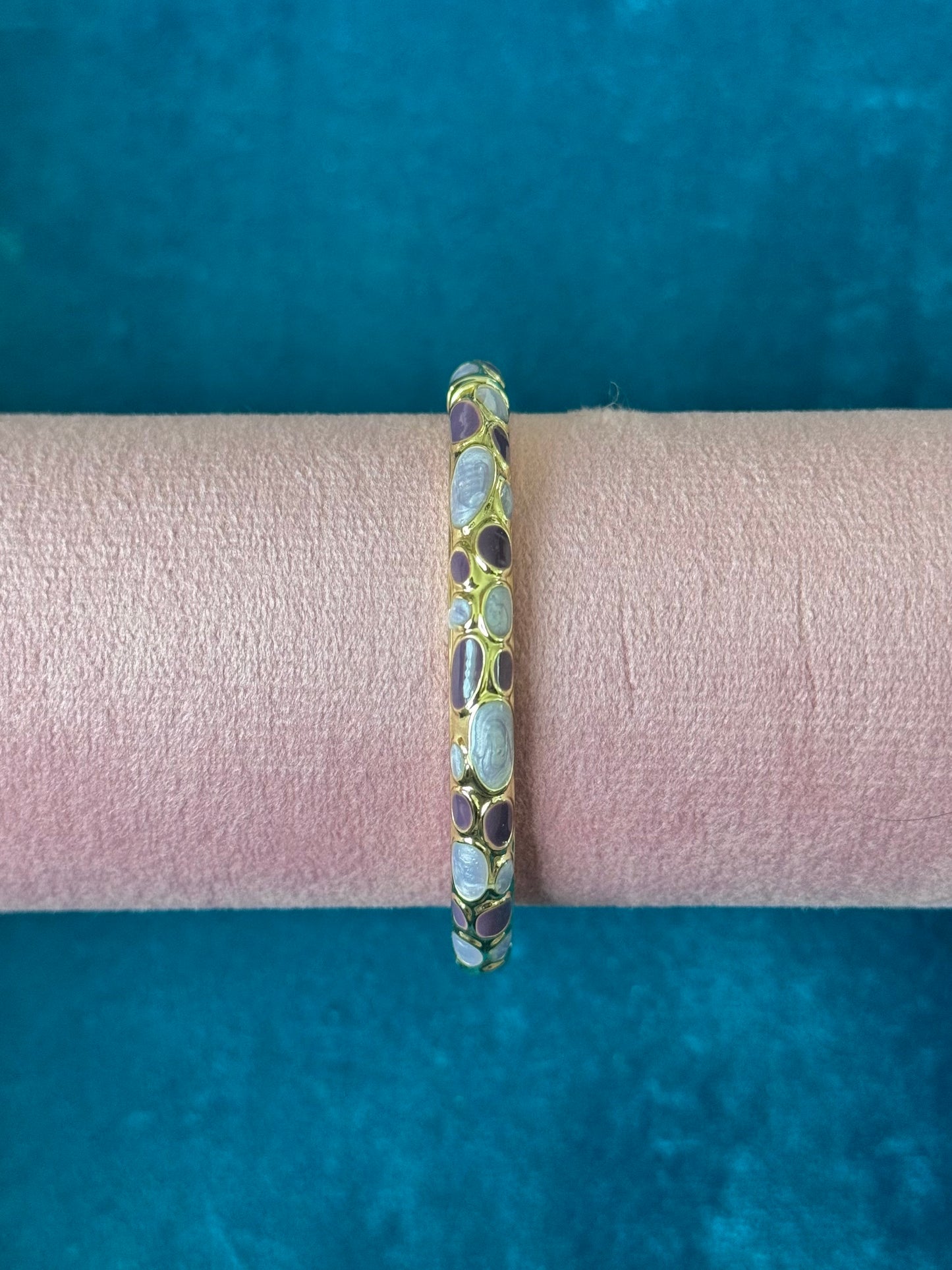 Purple/Grey Bubble Painted Bangle