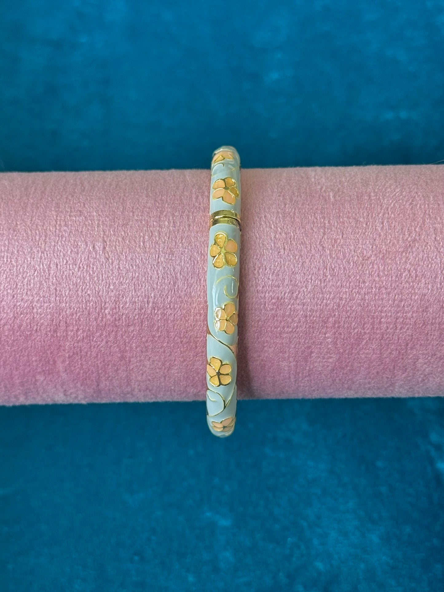Grey/Peach Painted Bangle