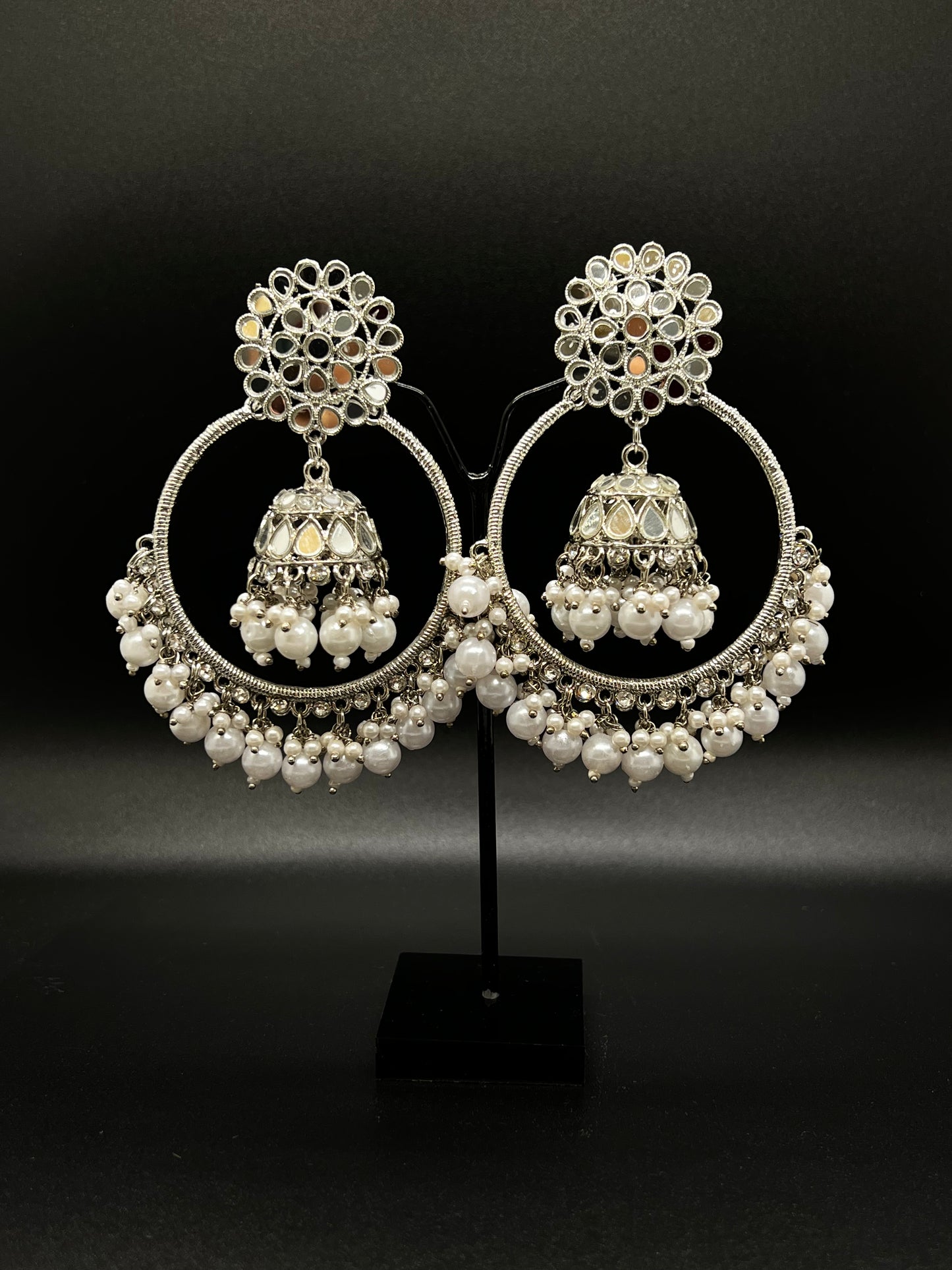 Aira Jhumkas Silver-Statement Jewels