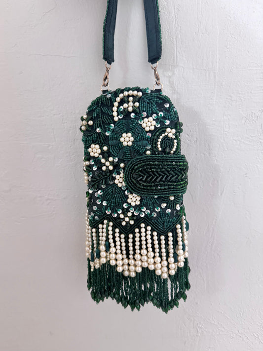 Amani Pearl Bag - Dark Green