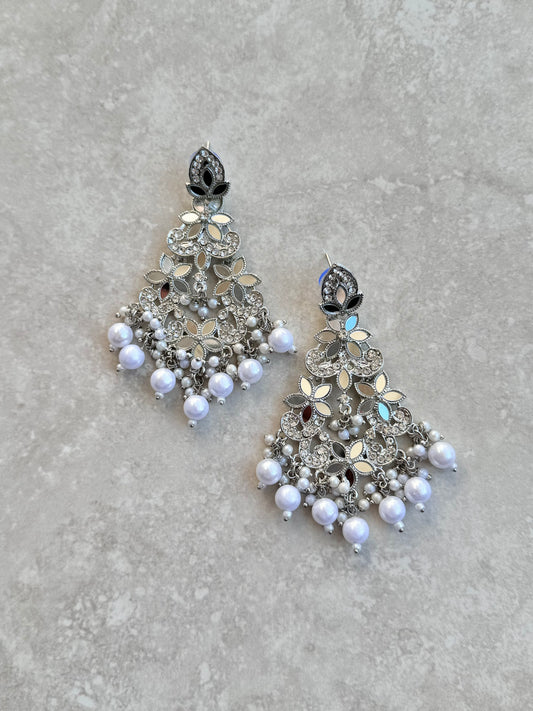 Arisha Mirror Earrings - Silver