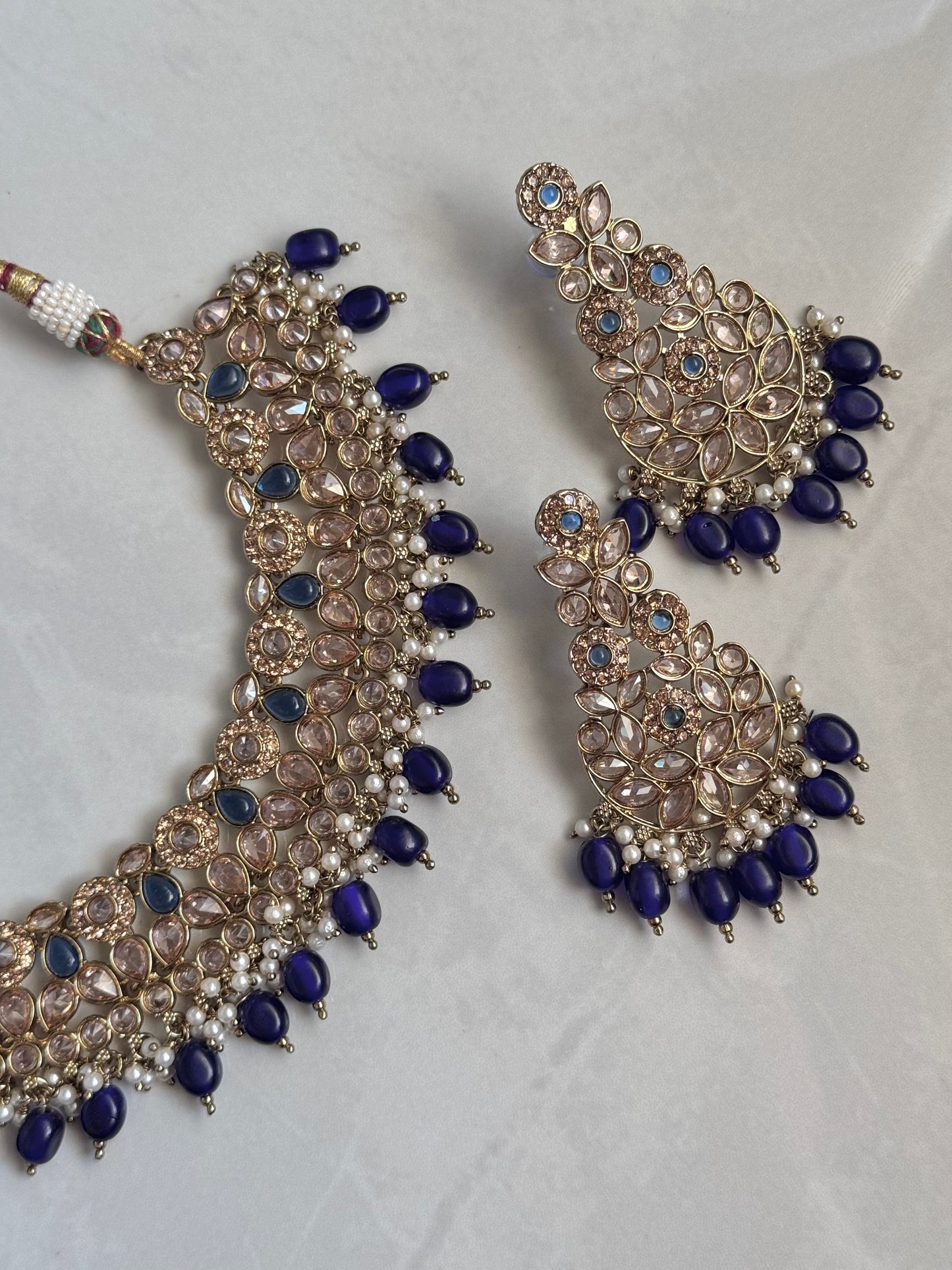 Mahiye Necklace Set - Navy Blue