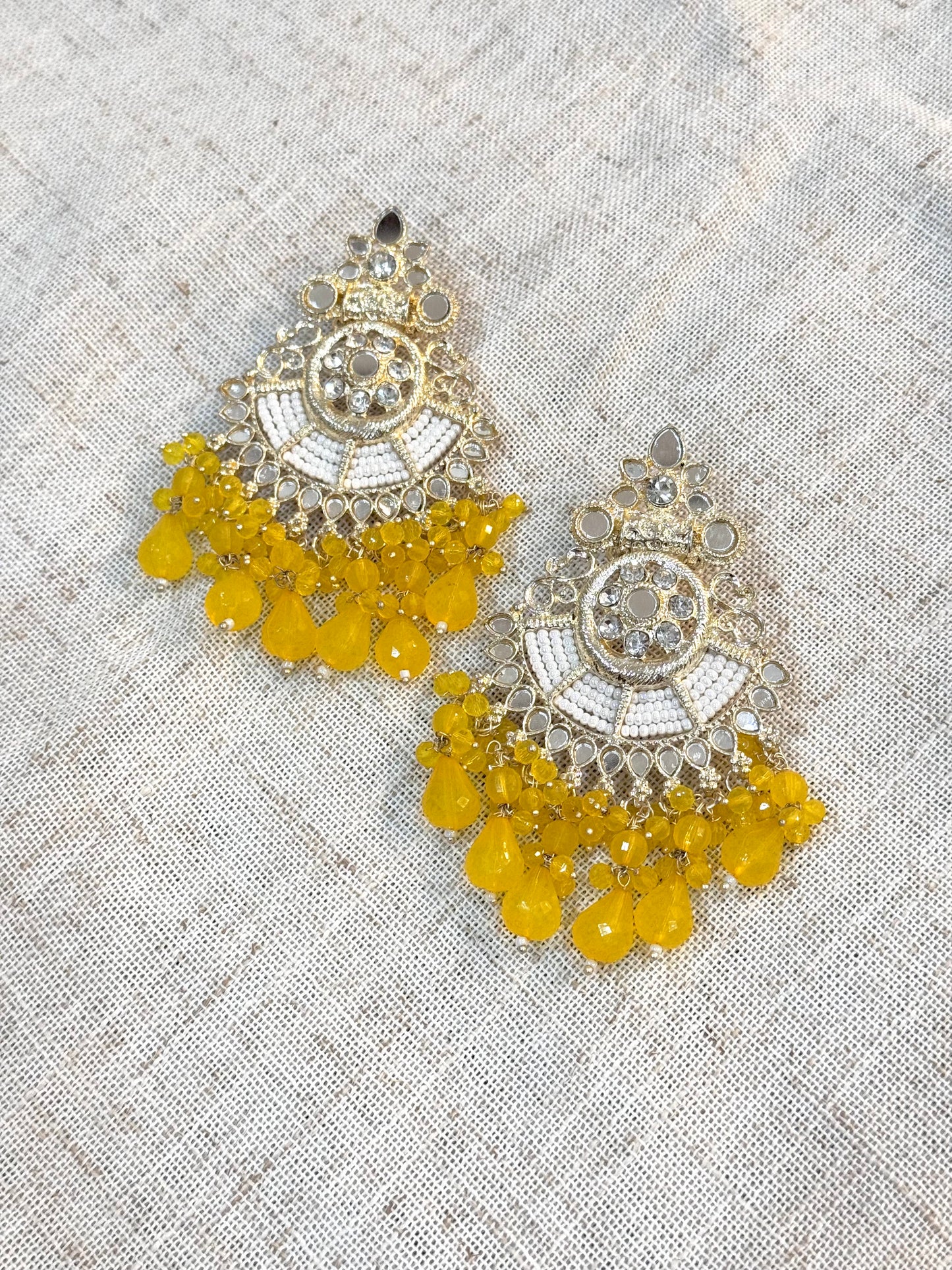 Mirror Earrings - Yellow