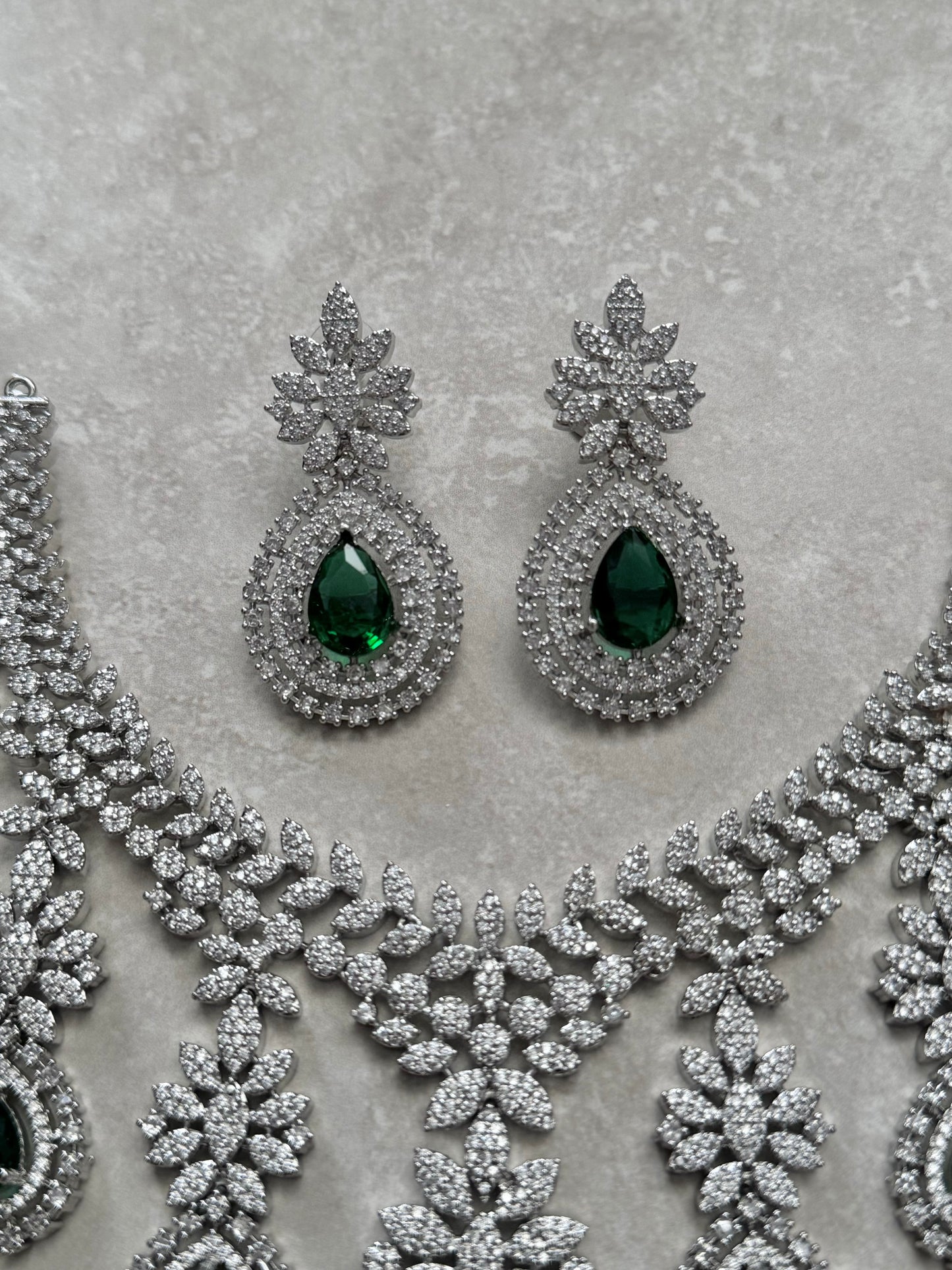 Inayah Necklace Set - Green (Heera Collection)