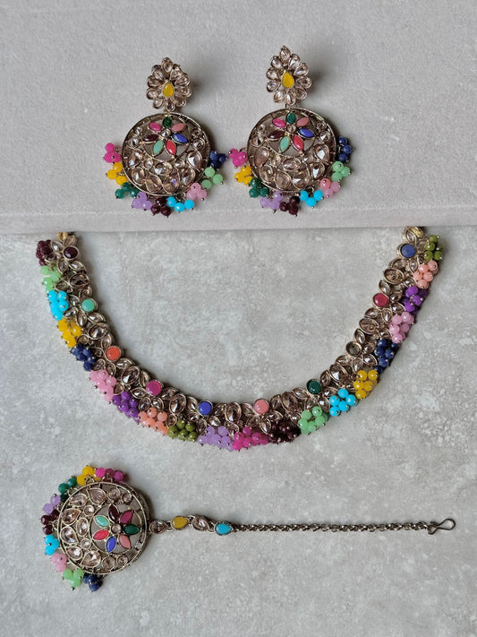 Sanju Small Necklace Set - Multi