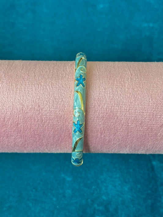 Blue and White Painted Bangle