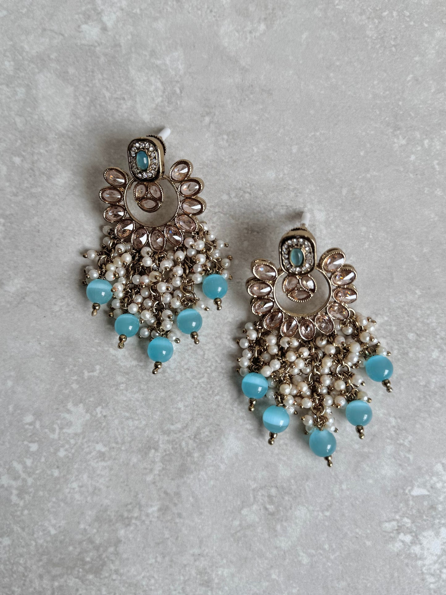 Huda Earrings - Light Blue