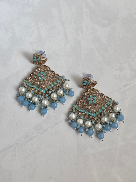 Avneet Earrings - Light Blue