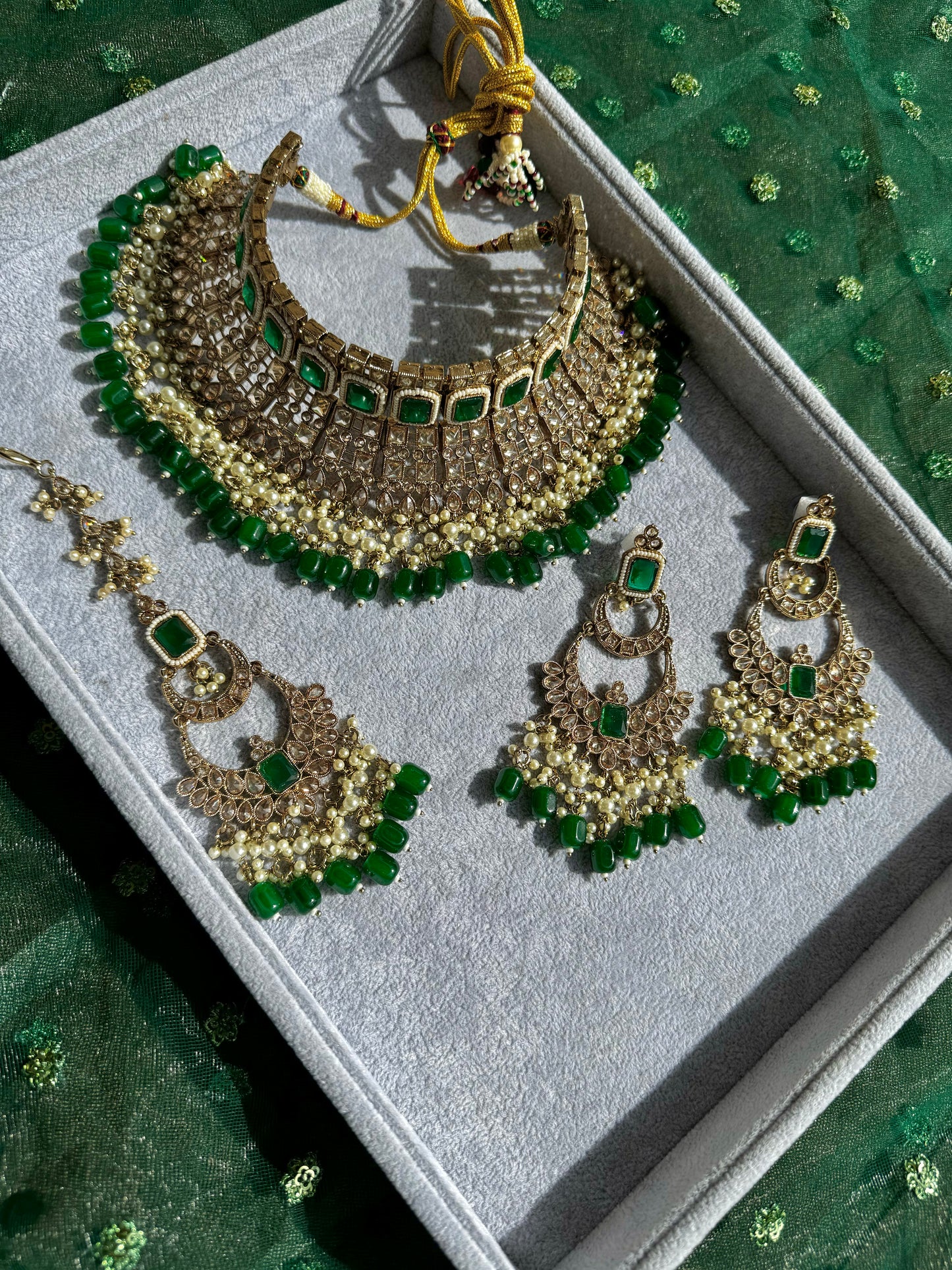 The Jhanvi Semi Bridal - Green