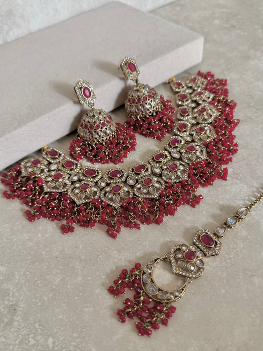 Zahra Bridal Set - Red