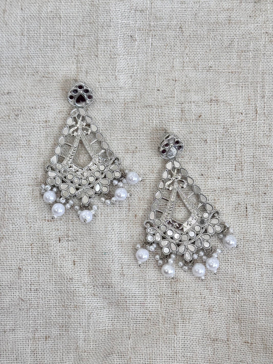 Silver Mirror Earrings