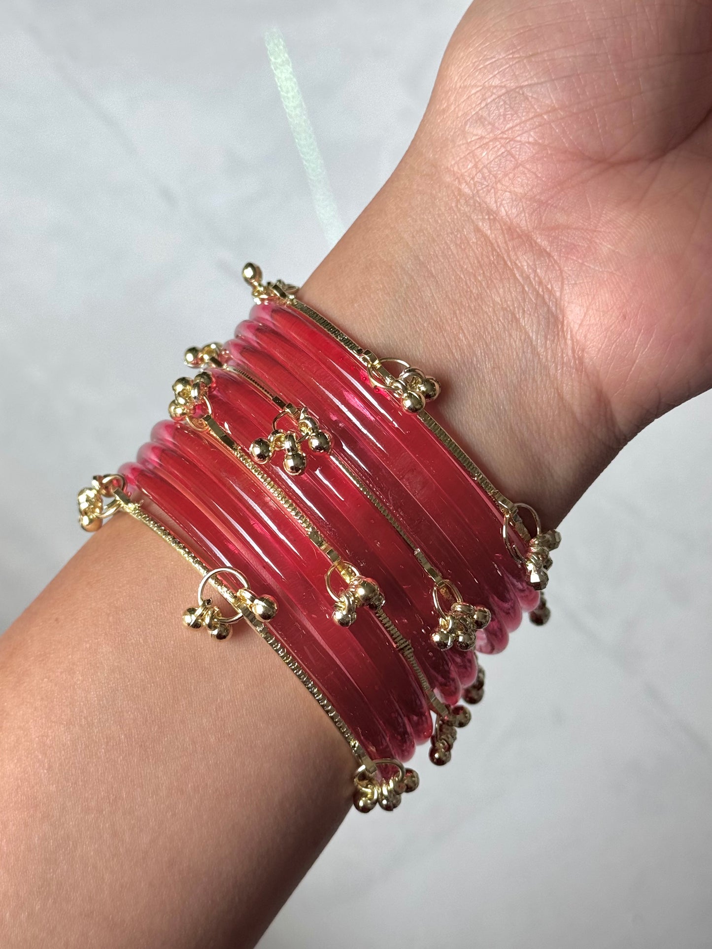 Jelly Bangles - Strawberry Pink