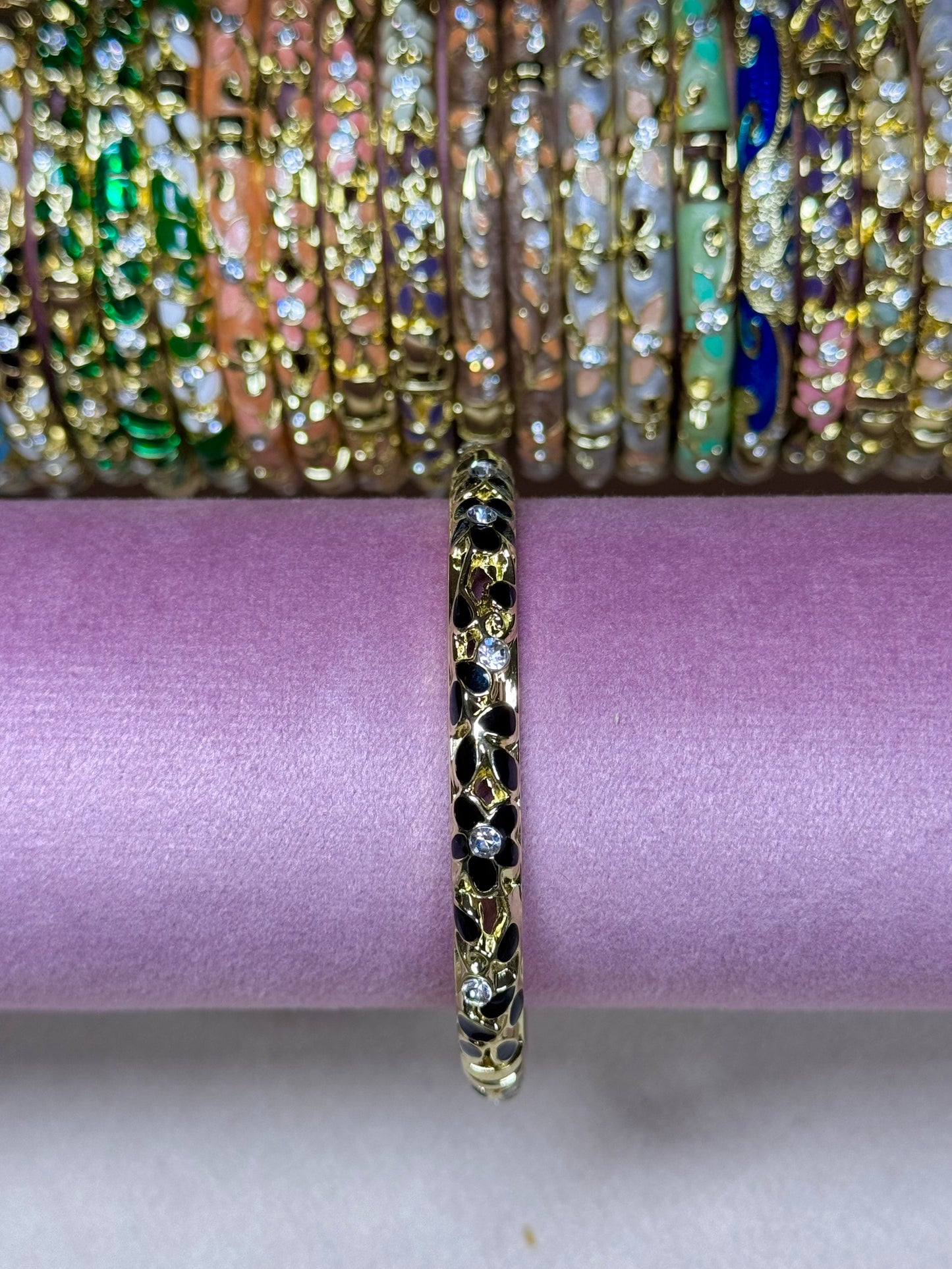 Black/Gold Painted Bangle