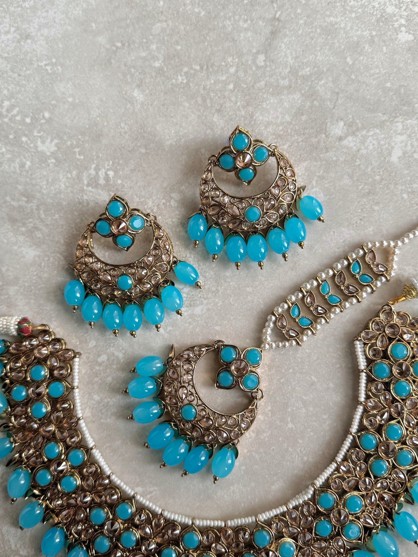 Suhana Necklace Set - Blue