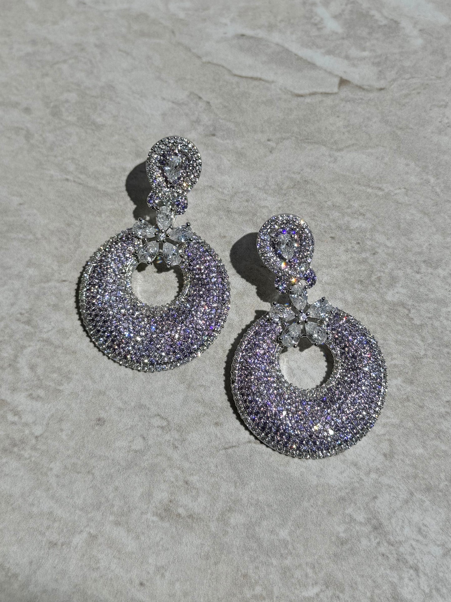 Amisha Earrings - Lavander/Silver (Heera Collection)