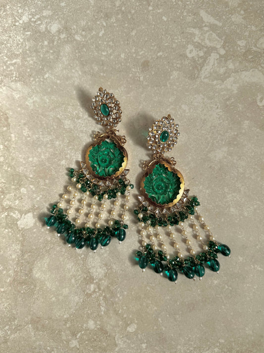 Rabbia Earrings - Green