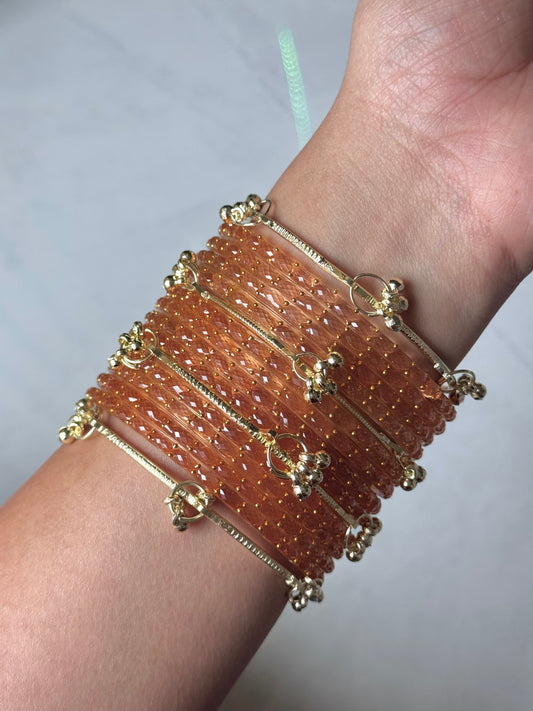 Kashmiri Bangles - Peach