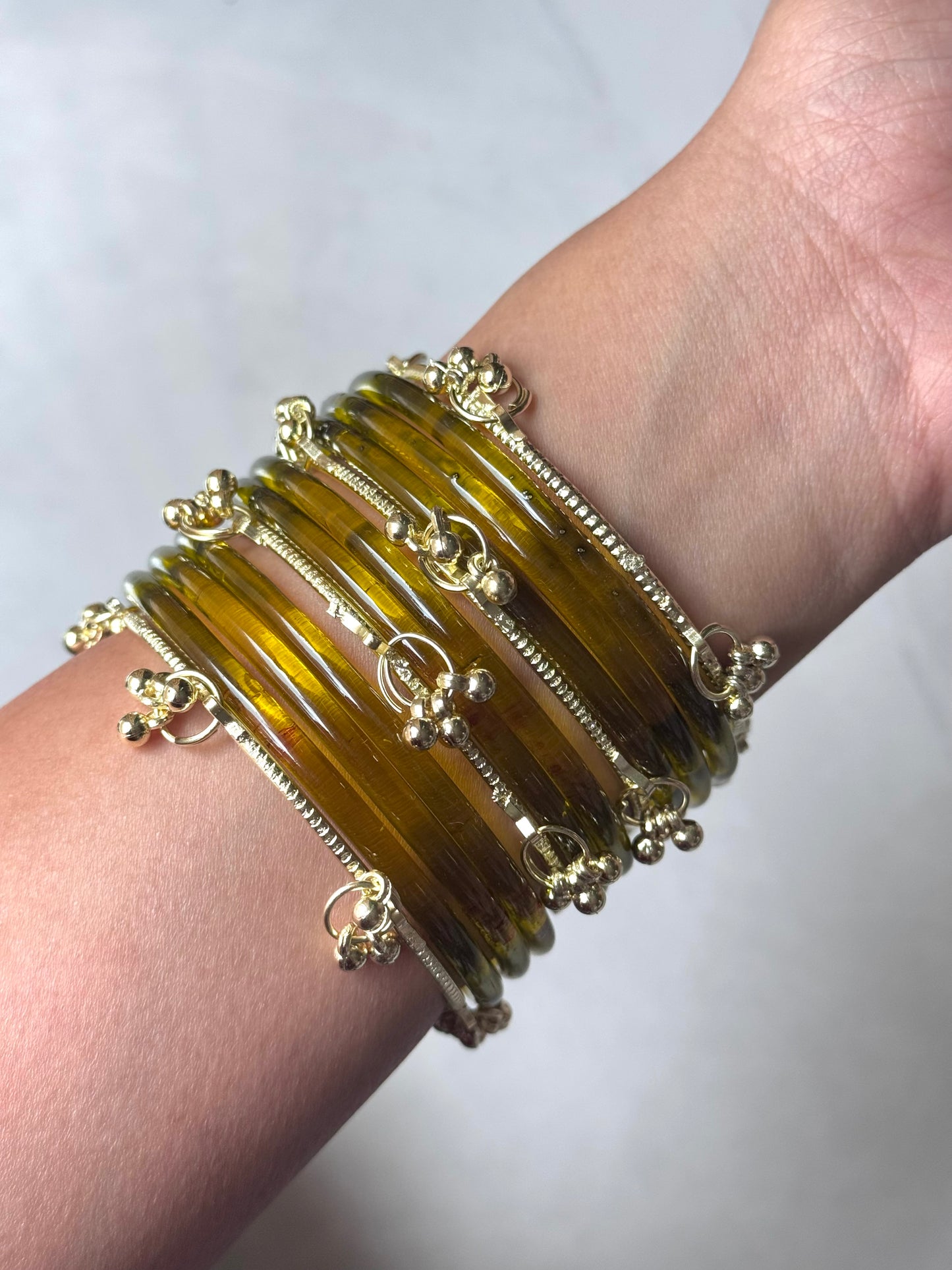 Jelly Bangles - Light Mehndi Green