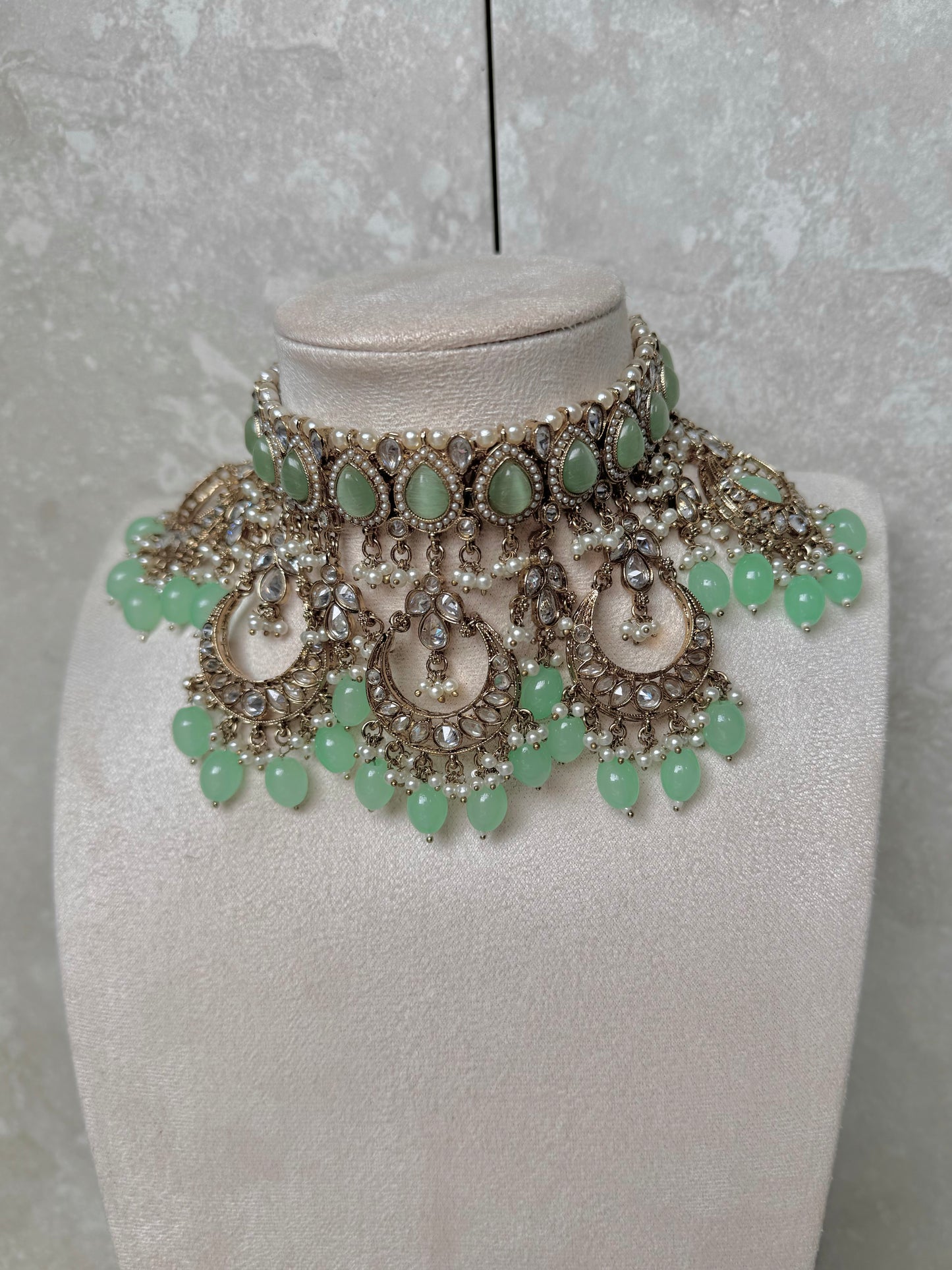 MahaRani Semi Bridal - Mint