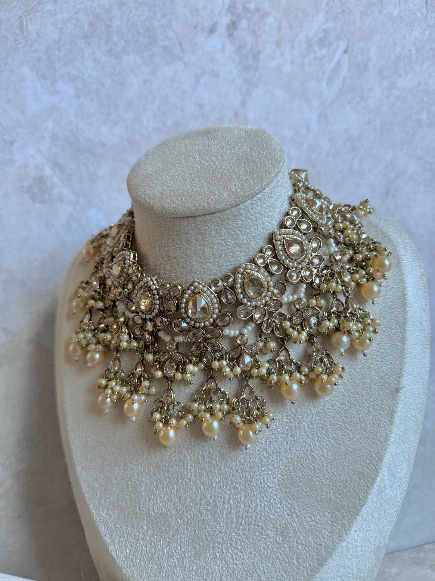 Devi Semi Bridal Necklace - Gold