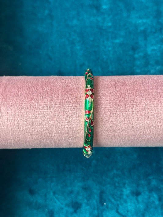 Green/Red Painted Bangle