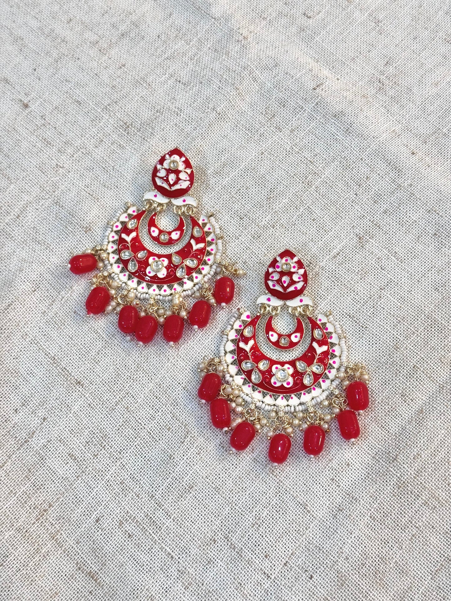 Myra Earrings - Red