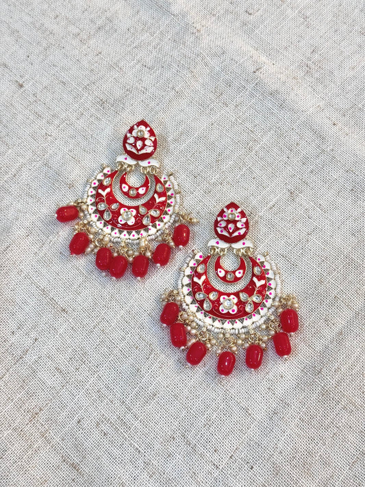 Myra Earrings - Red