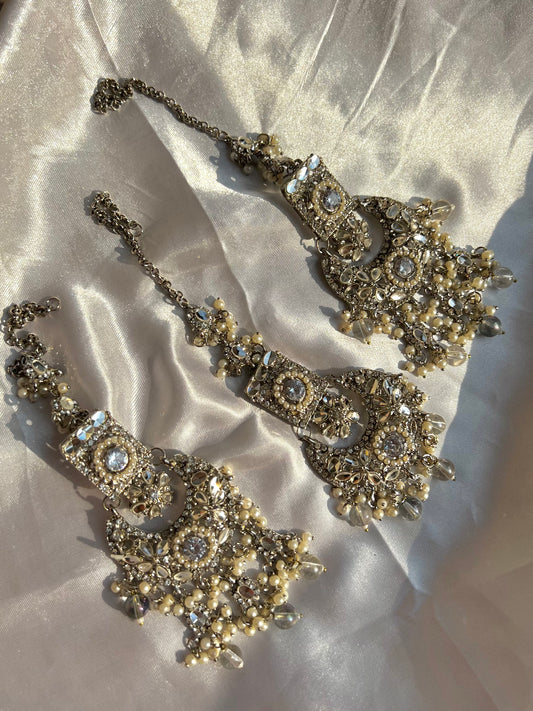 Khirad Earring and Tikka- Silver