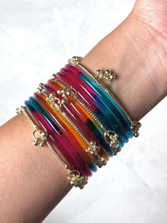 Jelly Bangles - Dark Multi