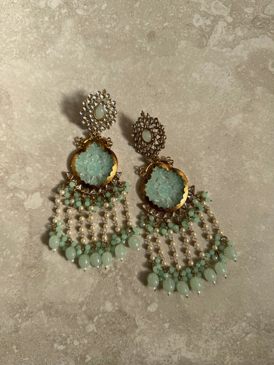 Rabbia Earrings - Mint Green