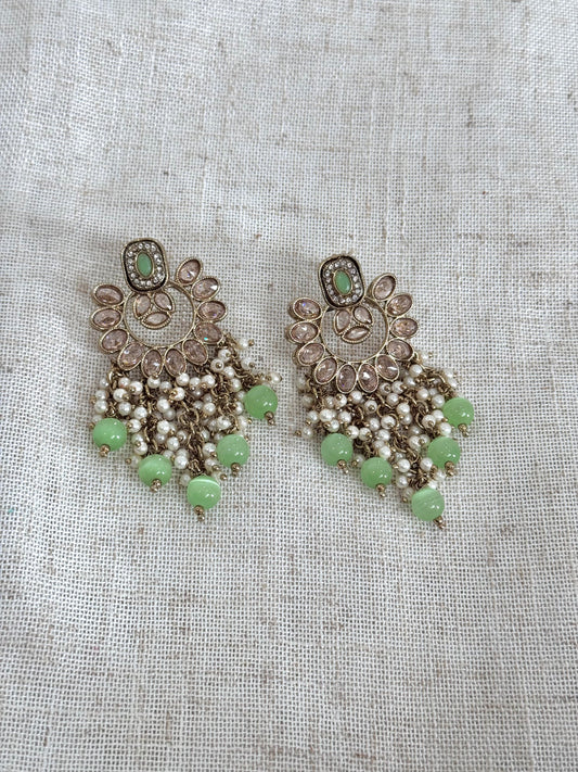 Huda Earrings - Mint Green